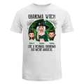 Grandma Grandkids Halloween Green Retro Personalized Shirt