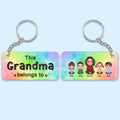Grandma Grandkids Crossed Legs Personalized Acrylic Keychain