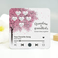 Grandma Grandkids Fill A Place In Your Heart Heart Tree Personalized Music Fridge Magnet, Heartfelt Gift For Mom For Grandma